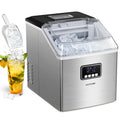 Máquinas para hacer hielo, 28,7 × 37,5 × 34,3 cm, 24 unidades, 20 kg, con iluminación LED, acero inoxidable, KOMORE