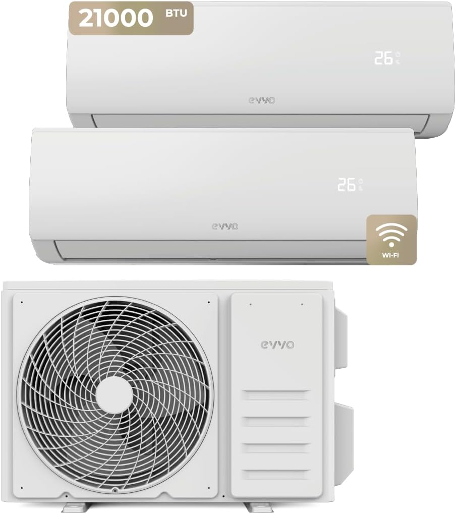 aire acondicionado, con WiFi, blanco, EVVO, 9000 + 12000 BTU