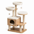 Árbol rascador para gatos de bambú y poliéster 60x40x102cm