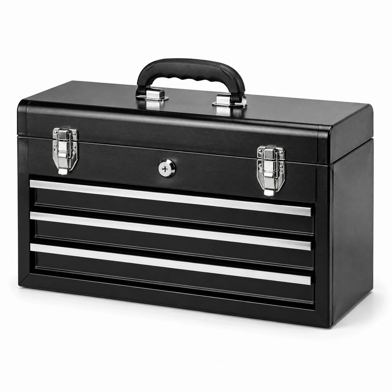 Caja de herramientas de acero con 3 cajones y cerradura 51cm