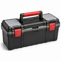 Caja de herramientas de plástico negro y rojo 52 cm