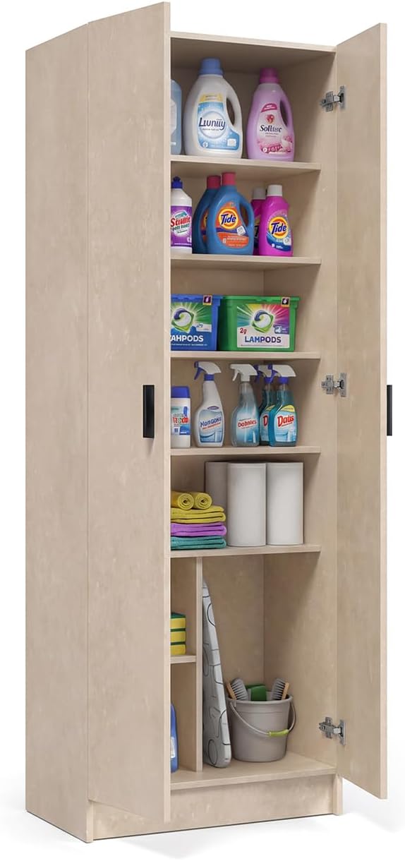 armario, 60 cm, beige, duehome, Medidas: 60 cm (Ancho) x 180 cm (Alto) x 37 cm (Fondo)