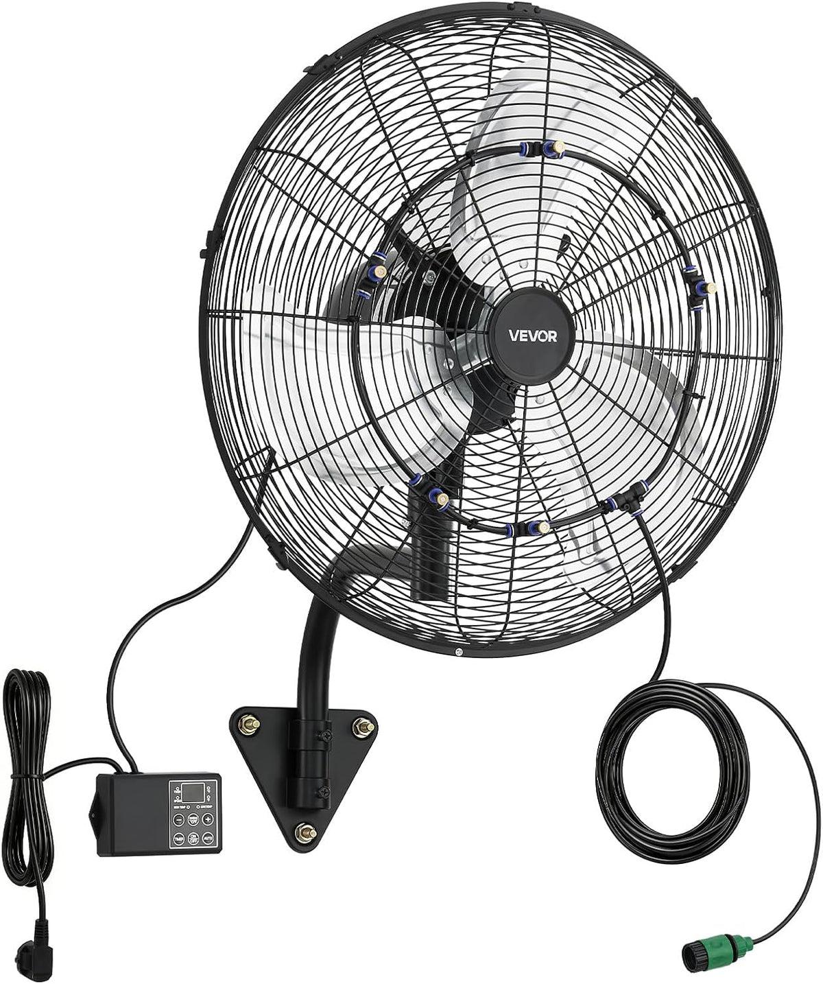 Ventiladores de pared IP44, acero, VEVOR, Ventilador Industrial Oscilante de Acero al Carbono para Exterior