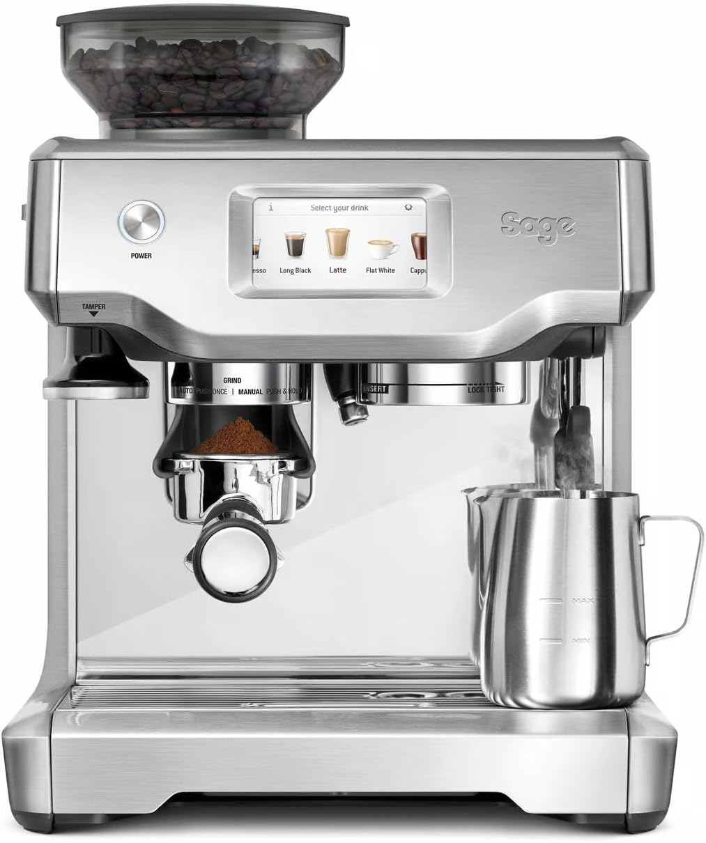 cafetera, acero inoxidable, Sage, Cafetera con Pantalla