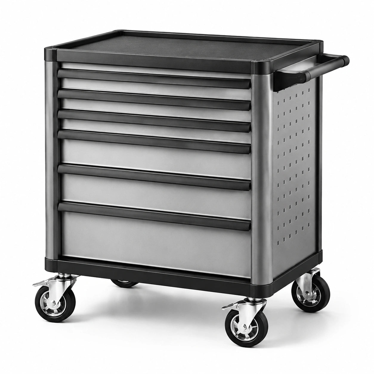 Carro de herramientas de acero inoxidable con ruedas 85x40x85 cm