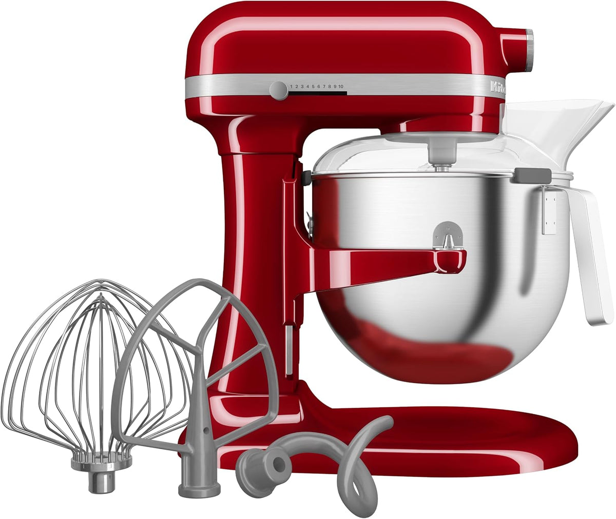 KitchenAid batidora, 6.6L, metal, rojo, 11 Velocidades, Bol 3 Puntos