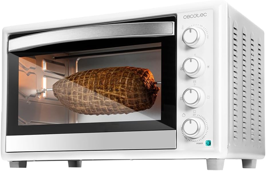 horno, 2000 W, vidrio, Cecotec, 12 Funciones, Temperatura hasta 230o