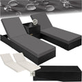 mesa de jardín, regulable, aluminio, negro, para el jardín, tectake
