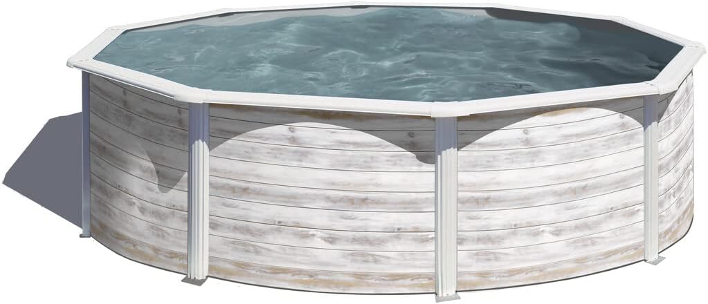 piscina KIT300N, 300 × 120 cm, acero, para el jardín, Gre