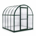 Invernadero de aluminio y policarbonato verde 190x190x210 cm