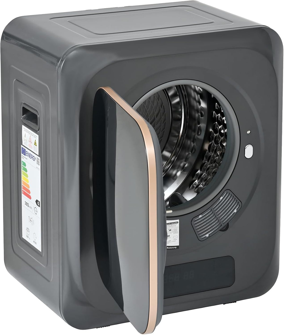 Secadoras por ventilación, 4 kg, con iluminación LED, negro, ECLIVON, 6 Programas