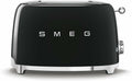 tostadora TSF01BLEU, 310 × 195 × 198mm, 950W, acero inoxidable, negro, Smeg