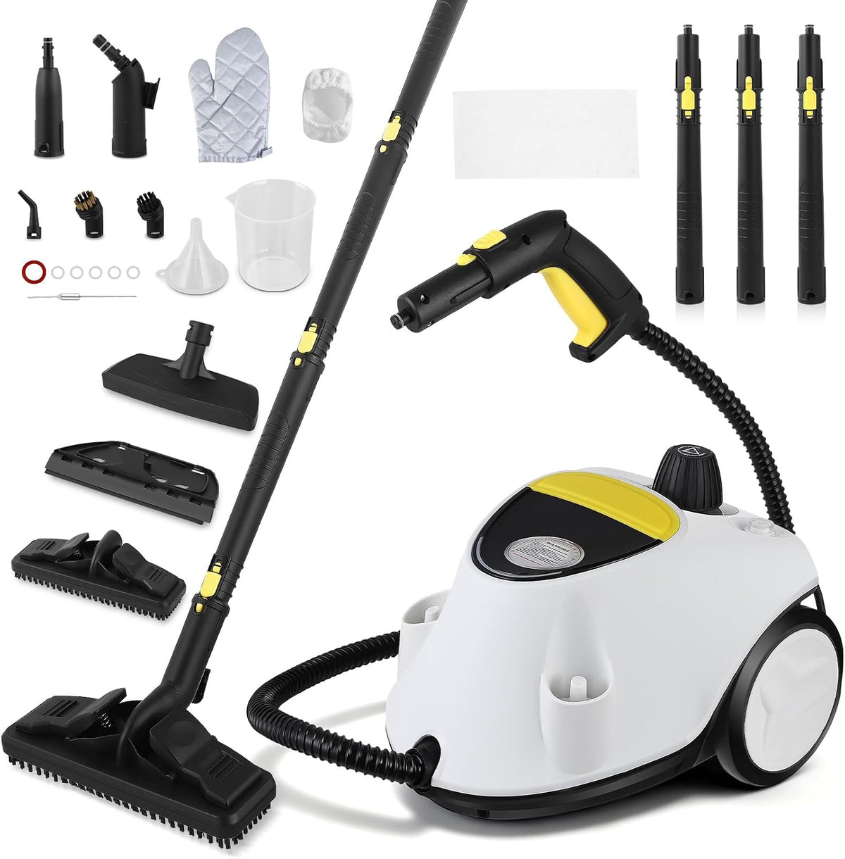 Limpiadoras de vapor, 72 × 40 × 24 cm, 2100W, 2,1L, 105°C, acero inoxidable, para la cocina, Reomdara
