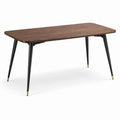 Mesa de comedor de madera y metal 140 cm
