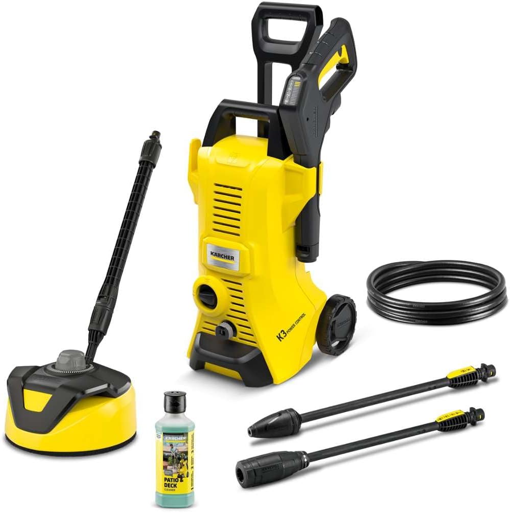 Kärcher Limpiadoras a presión, 1,600 W, 380 L, control inteligente, Hidrolimpiadora de Alta presión K 3 Power Control Home T 5, 120 Bar, 380 L/h