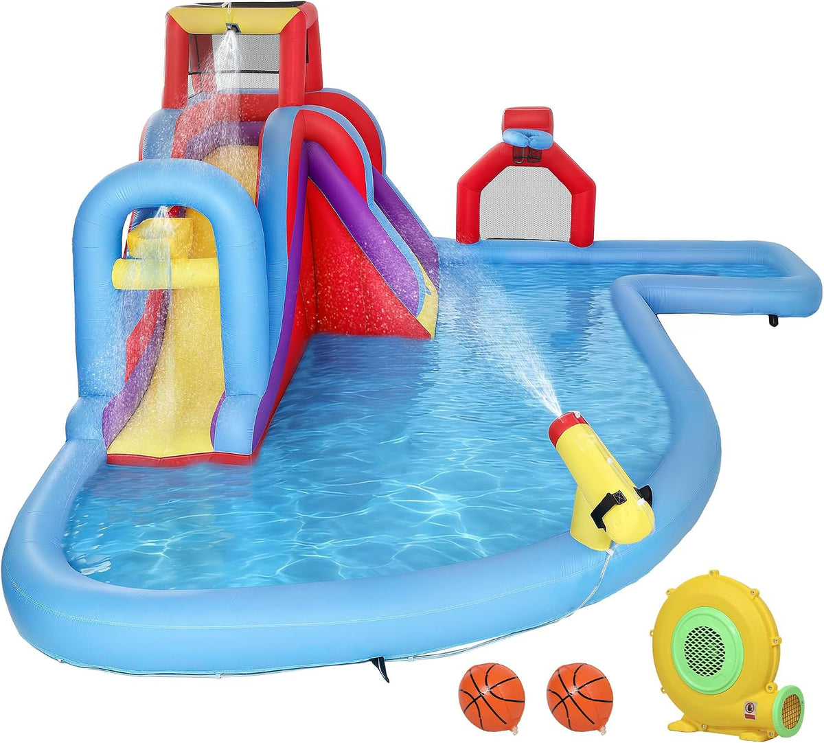 Castillos y colchonetas hinchables, 470 × 445 × 205cm, 550W, AIYAPLAY