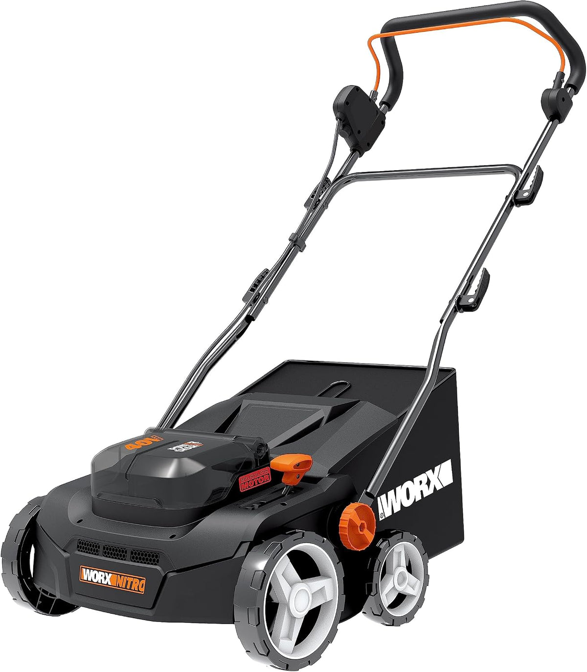 Escarificadores WG855E.9, 36cm, 40V, 40L, inalámbrico, WORX, Ancho 36cm, 4 Alturas, Bolsa 40L