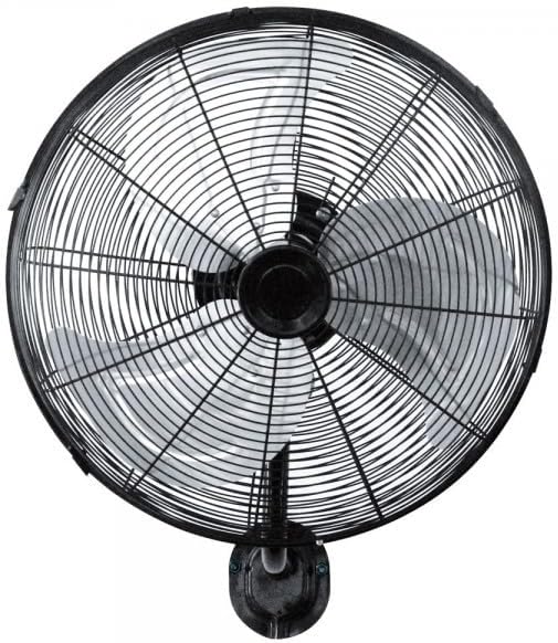 Ventiladores de pared, 55 cm, 120W, regulable, metal, negro, Bilake, Orientable y Ajustable 3 Velocidades, 3 Palas