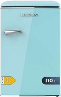 frigorífico, 110 L, vidrio, azul, Cecotec