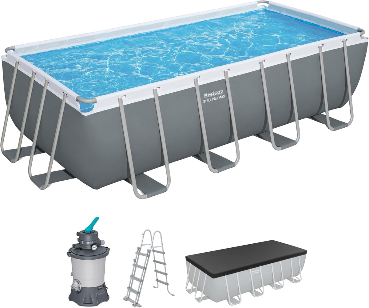 Bestway piscina, Juego de Rectangular de 16' x 8' x 48'/4.88