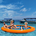 piscina, 185cm, Liszton, ⌀+245/185cm Muelle Isla de Agua para Adultos y Familia, Balsa Flotador Grande para Lago
