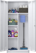 armario, 70 × 30 × 165 cm, acero, SUPEER, con ventilación y cierre magnético, 70 x 30 x 165 cm