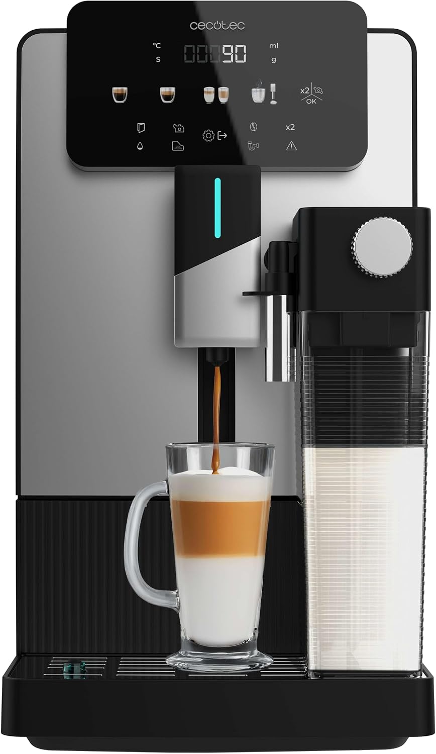 cafetera, 14 cm, 1500W, 1.1L, 400ml, Cecotec, 19Bares, 6 Bebidas, Depósito Café 150g