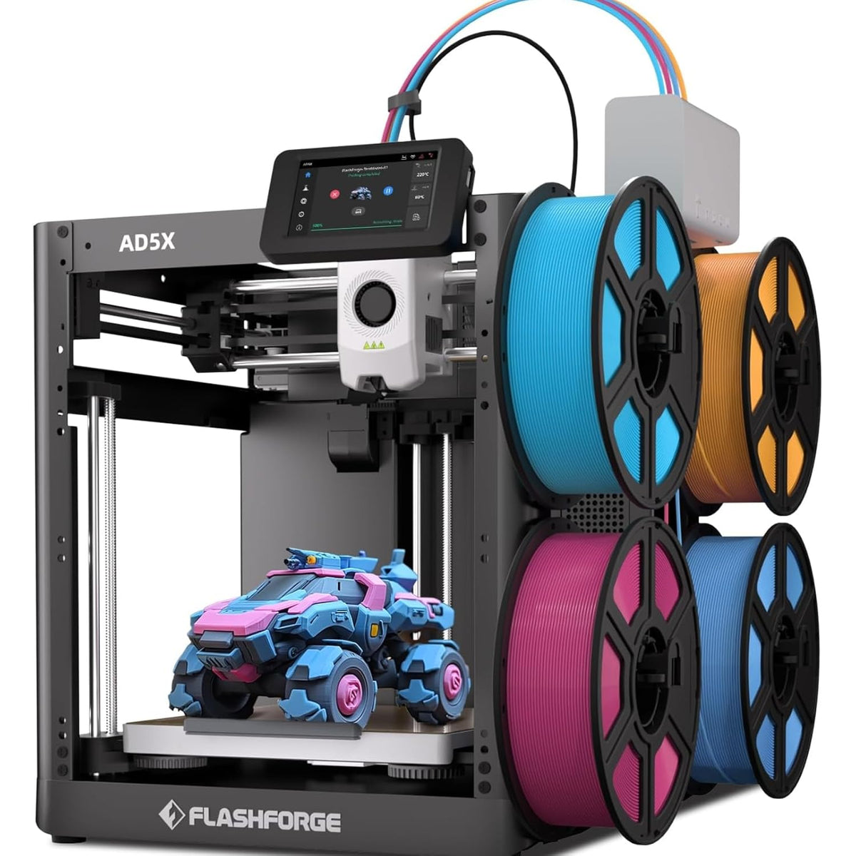 Impresoras 3D AD5X, 600mm, 4kg, FLASHFORGE, Impresora 3D Flashforge Adventurer 5X con Impresión Multicolor, Personalizable con IFS