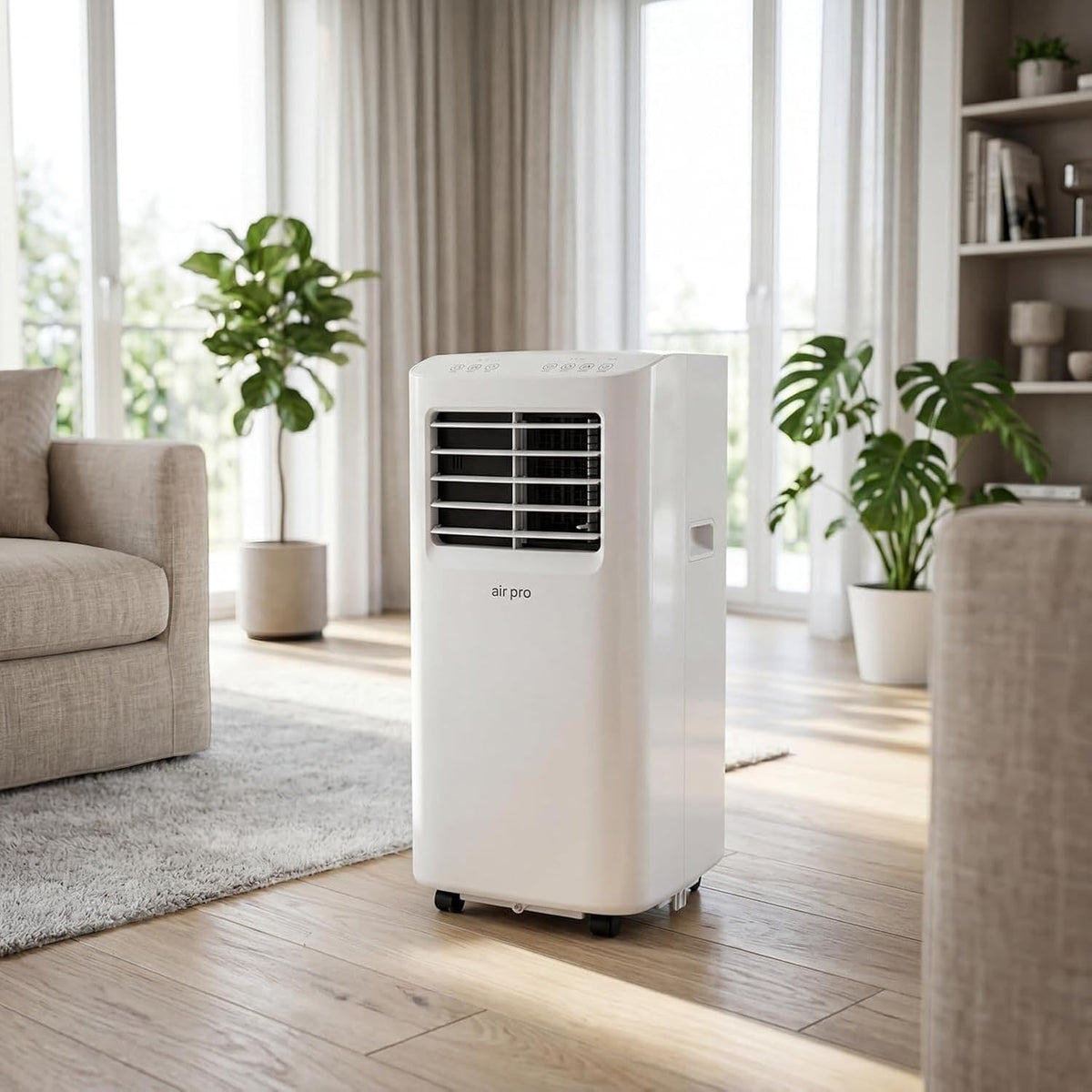 aire acondicionado, con WiFi, para la oficina, Faozhuo, Temporizador 24H y Kit de Ventana, 7000 BTU