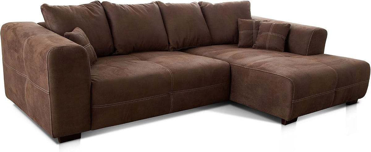 sofá, 285 × 69 × 170 cm, marrón, Cavadore, 285 x 69 x 170 cm