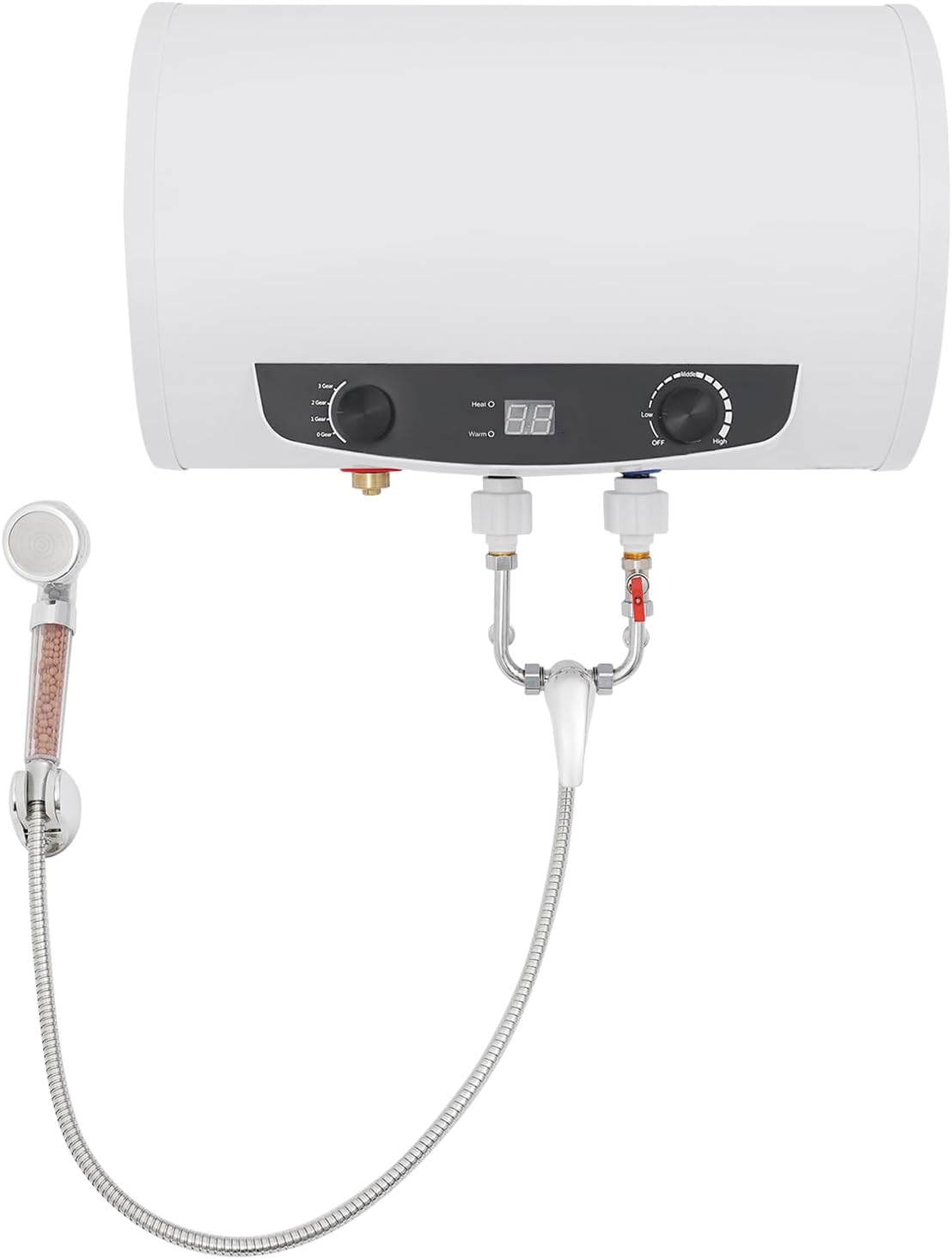 calentador de agua, 30 L, 220 V, 2000 W, TESUGN, equipado con grifo, 3 mangueras