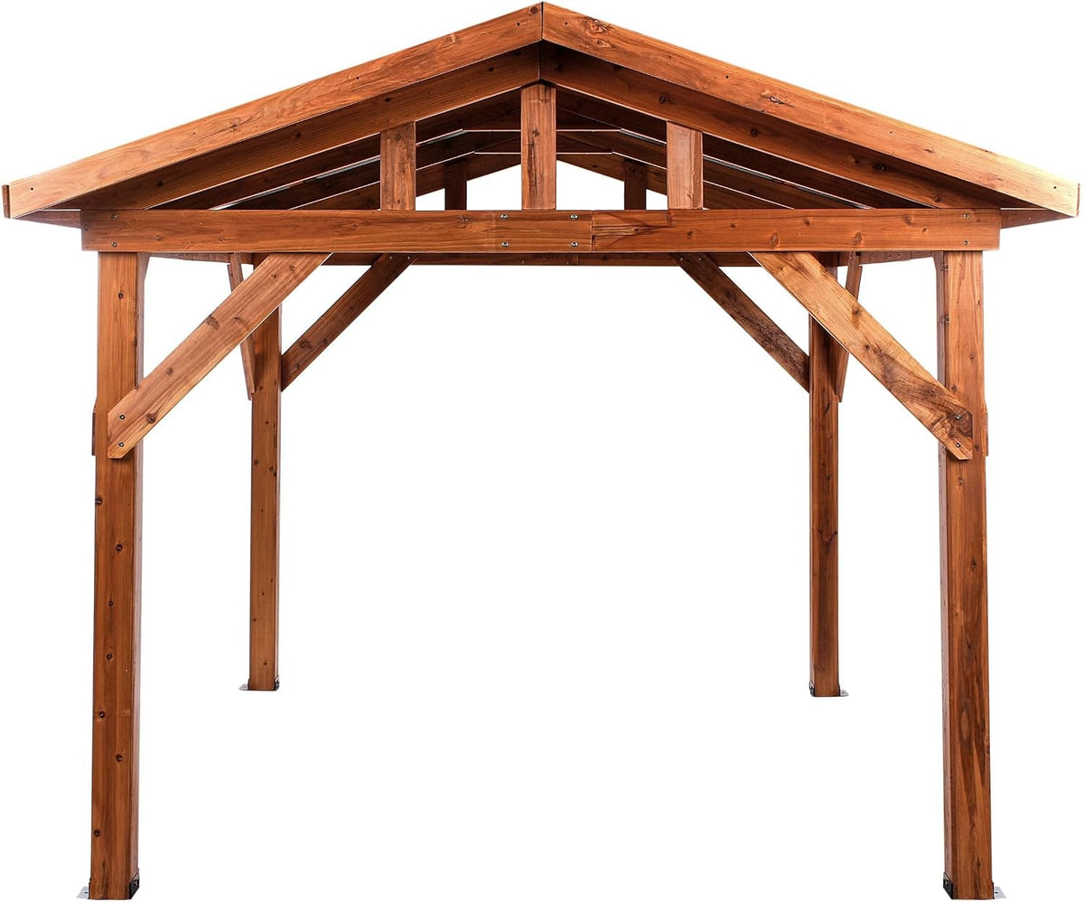 Beliani Carpas y cenadores, 296 × 350 cm, madera, para el jardín