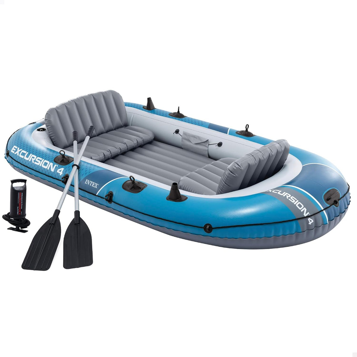 Intex Inflables, 315 × 165 × 43 cm, 500 kg, Excursion 4, 315x165x43 cm, Máx. 500 kg, para 4 Personas, 3 cámaras de Aire