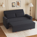 sofá, regulable, tela, negro, para el dormitorio, JUMMICO, Loveseat de 2 Plazas con Descansaespaldas Ajustable