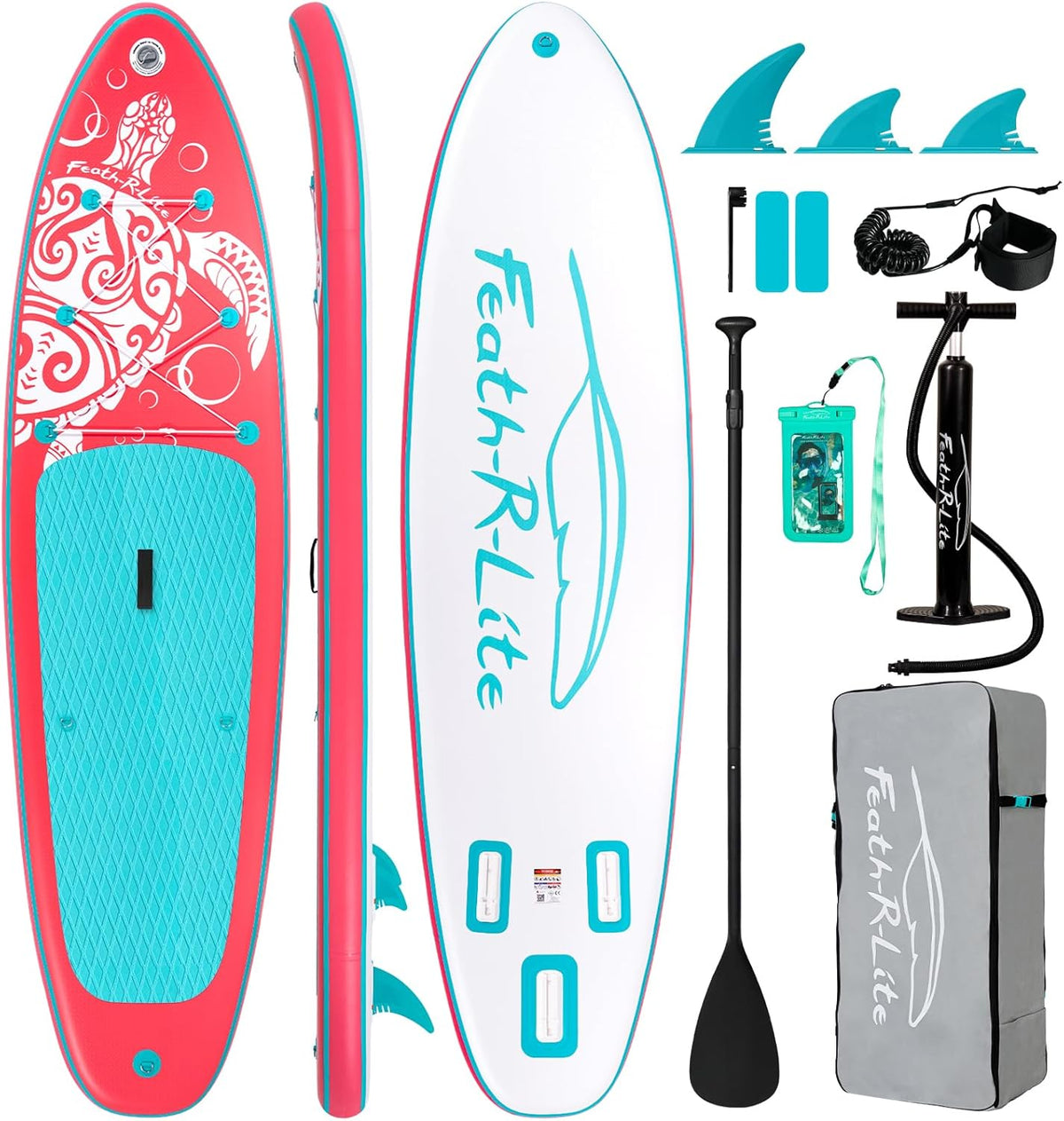 Tablas hinchables, 320 × 83 × 15 cm, regulable, FEATH-R-LITE, con Remo Ajustable, para Principiantes y Avanzados