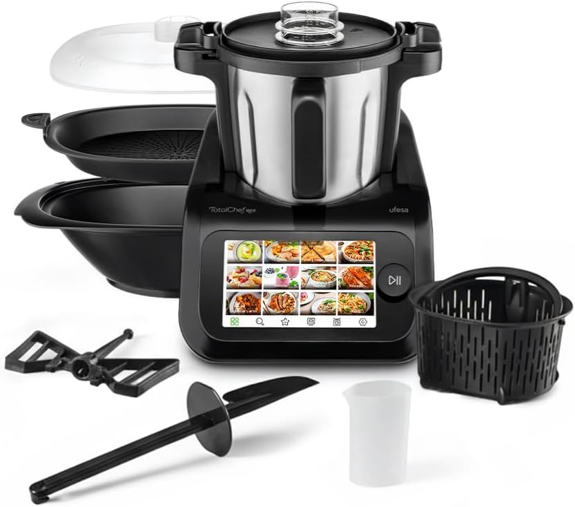 Robots de cocina RK6, 3,5L, con WiFi, acero, para la cocina, Ufesa, Pantalla Digital 7', 30 Funciones, 15 Programas