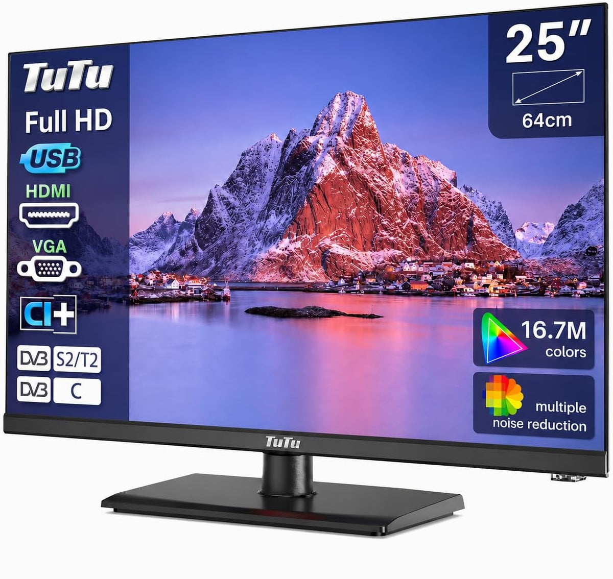 Smart TV TU25Q1F-EM, 64 cm, control inteligente, TuTu, 2026