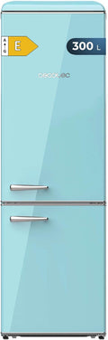 frigorífico, 300L, vidrio, Cecotec, Retro Combi de Bolero CoolMarket Combi Origin 300 Blue