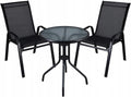 silla, 60 × 70 cm, vidrio, negro, para el jardín, para la terraza, BDW