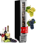 KLARSTEIN Bodegas de vino independientes, 20 L, vidrio, Nevera para Vinos con 1 Zona de Refrigeración, Vinoteca Capacidad 7 Botellas