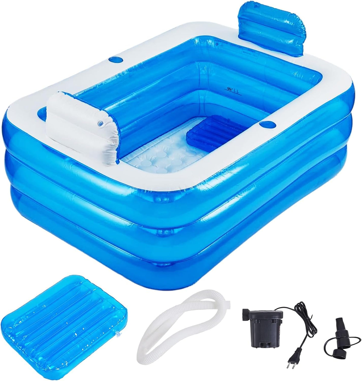piscina, 160 × 120 × 60 cm, plegable, para el jardín, Kinbolas