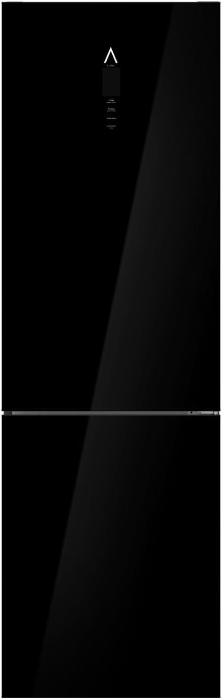 frigorífico, 195 cm, No Frost, vidrio, negro, ALPHA