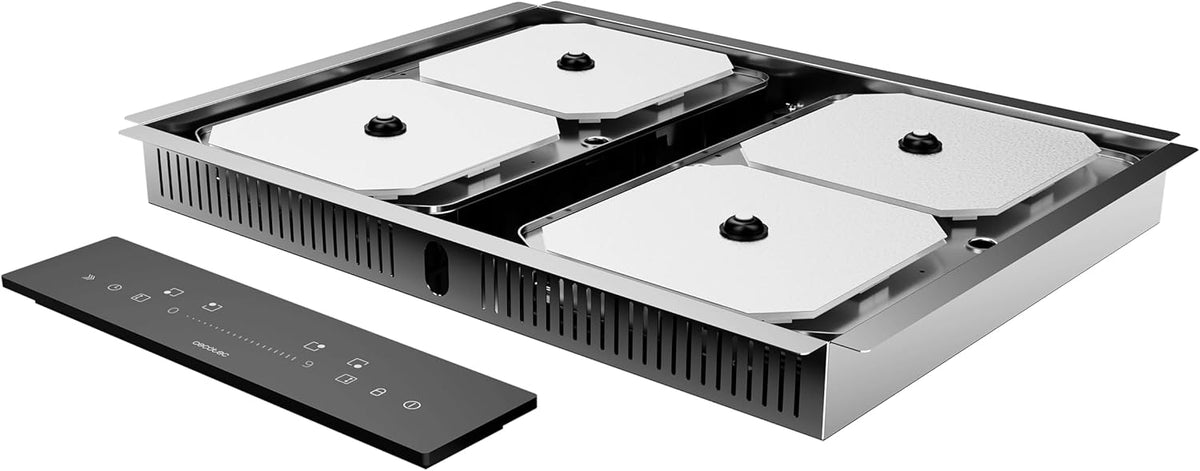 placa de inducción, 60cm, 7200W, Cecotec, Encimera 12-15mm y que Soporte 400o, 9 Velocidades