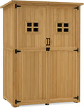 armario, 127 × 59 × 168 cm, madera, para el jardín, para la terraza, M MCombo, para Exteriores, 127 x 59 x 168 cm, 0912 (Natural)