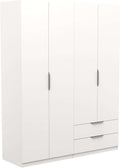 armario, 158 × 51 cm, con cajones, blanco, para el dormitorio, Miroytengo