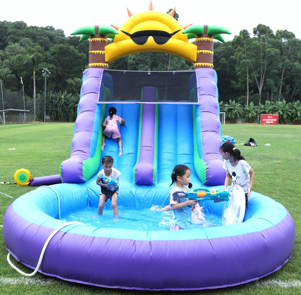 piscina, 45 mm, 1100 W, para el jardín, Relunch, Tobogán acuático comercial de 26 pies de largo para adultos, 100 % PVC
