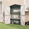 armario, 116 × 45 × 175 cm, gris, para el jardín, IKAYAA