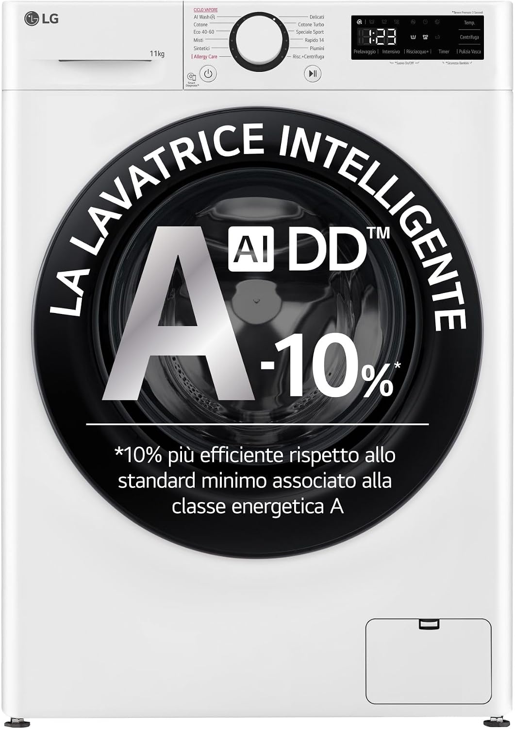 Lg F4R3011NSWB lavadora, 600 mm, Lavatrice libera installazione Lg F4R3011NSWB Ai Dd Steam