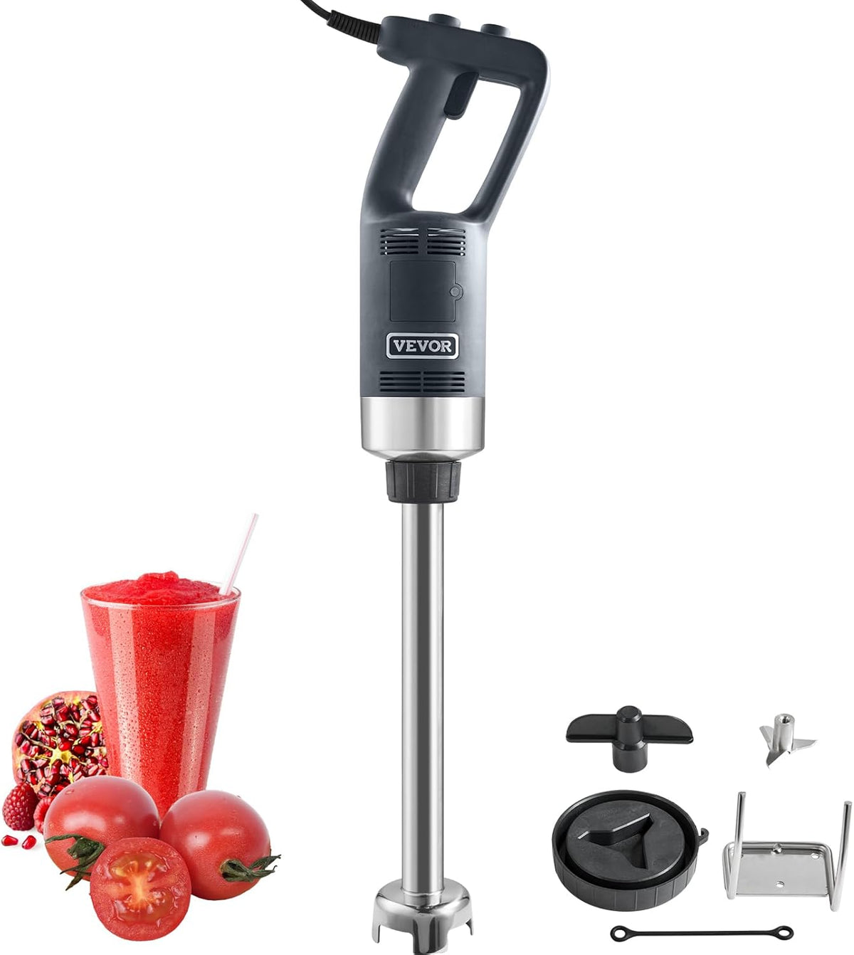 batidora, 755 mm, 750 W, acero inoxidable, VEVOR