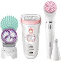 Braun Depiladoras, inalámbrico, blanco, Braun Silk-épil 9 Kit Depiladora Eléctrica Mujer, 9-995 Deluxe 9 en 1